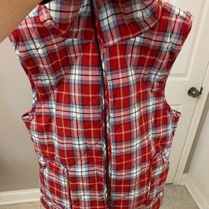 NWOT Plaid Vest Sz M